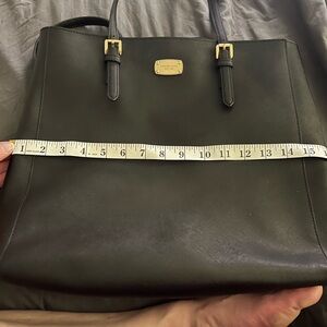 Michael Kors Black Handbag with Gold Details